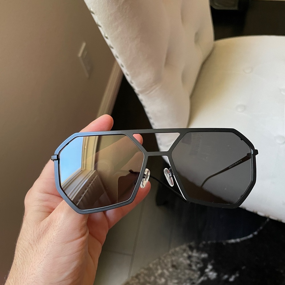 Prada PR 62XS Sunglasses Matte Black Irregular 61mm *New & Authentic even maluma